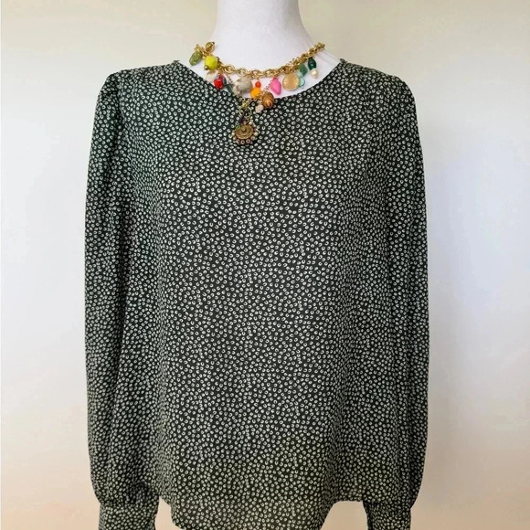 All in Favor Green Polka Dot Mini Blouse (Size L) - Picture 2 of 8